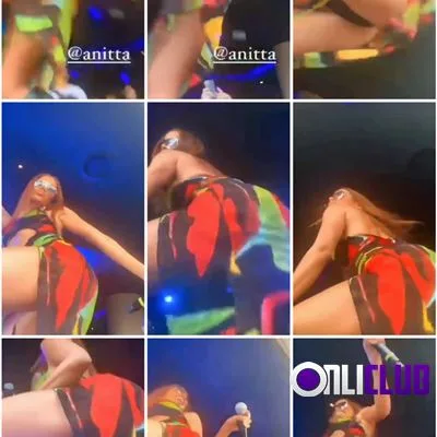 Fã filmou famosa Anitta de calcinha durante show